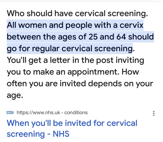 MN promoting cervical screening.  Guess which word is missing