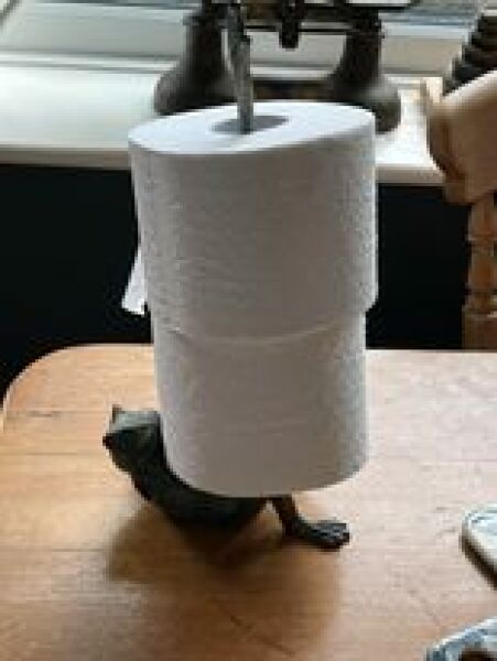 Where does the spare loo roll live?