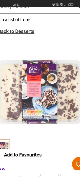 Alcohol in pudding not clearly displayed