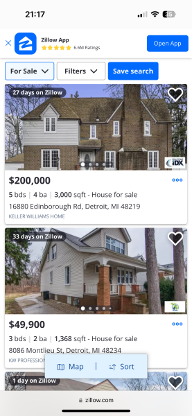 Browsing properties for sale in other countries