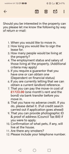 To want an answer that doesn't cost £50...