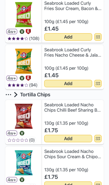 Seabrook potato crisps