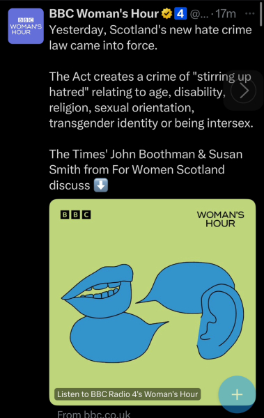 Woman's hour 2nd April 2024 JKR's 'hate' thread