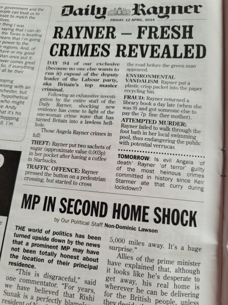 Angela Raynor (and the Lock her Up! Brigade)