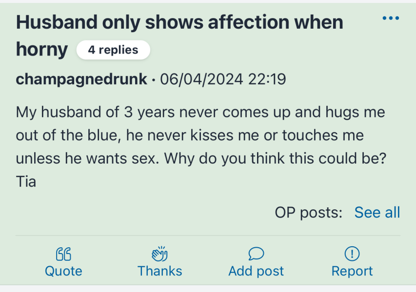 One night stands/casual sex