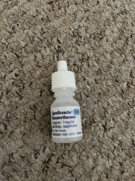 Ear drainage with grommets