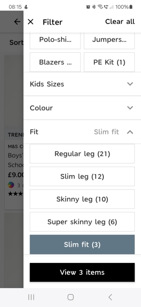 Best school shirts and trousers for slim boys