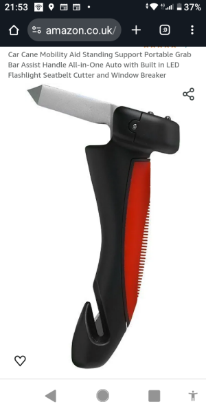 Car escape tools - window breakers and seat belt cutters...