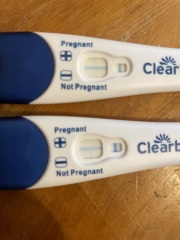 Am I pregnant… clear blue test