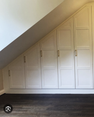 Recommendations for fitted wardrobe in loft - reasonably priced big brand or local carpenter (East London)