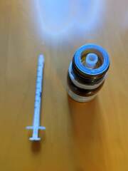 To ask for advice - trying to give a syringe dose from a medicine bottle?