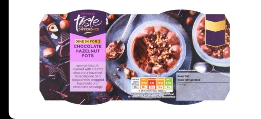 Alcohol in pudding not clearly displayed