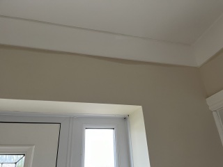 Damp line appearing on wall - insulated plasterboard? Pics!