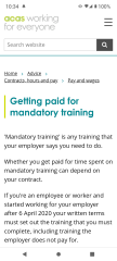 Expected to do training unpaid