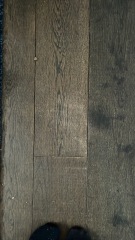 Please help! Finish/tint rubbed off wooden floor after cleaning?