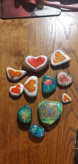 To be annoyed about her collecting the stones?