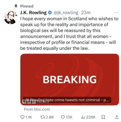 JKR exposing Scottish hate crime laws for what they are