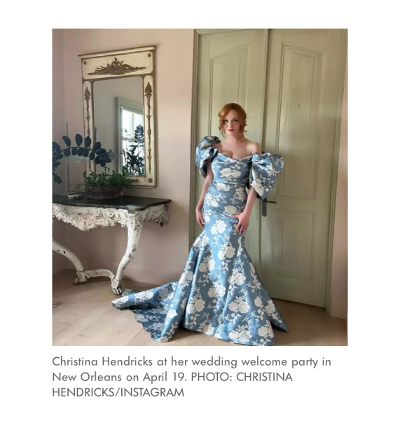 Christina Hendricks wedding dress