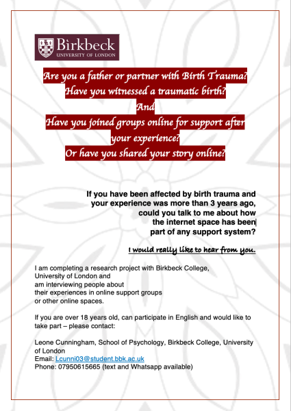 Research project for Fathers / Partners