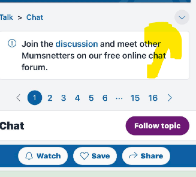 How do i watch a thread on mobile site.