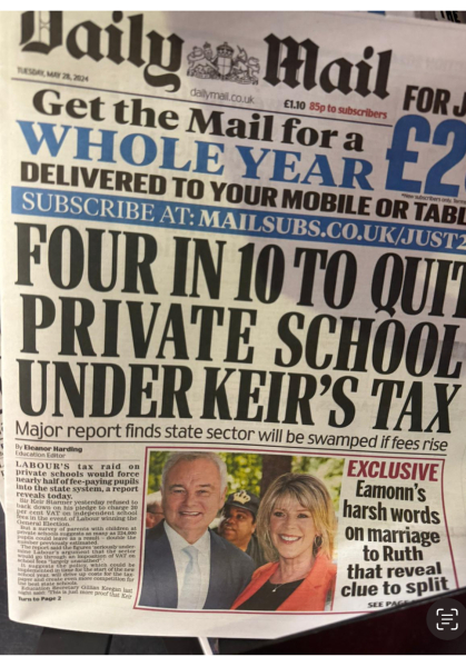 To think that improving state schools needs people to pay an e.g. a state school tax?