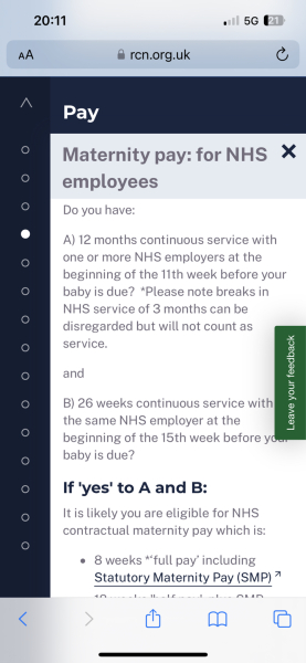 NHS maternity