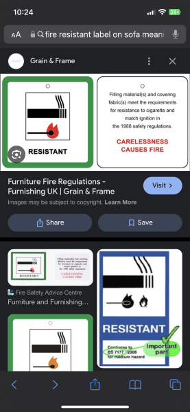 How do I know if my sofa has been treated with fire retardant chemicals ?
