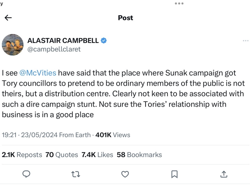 Thread 45 Sunak; Remove one letter and tell his future"