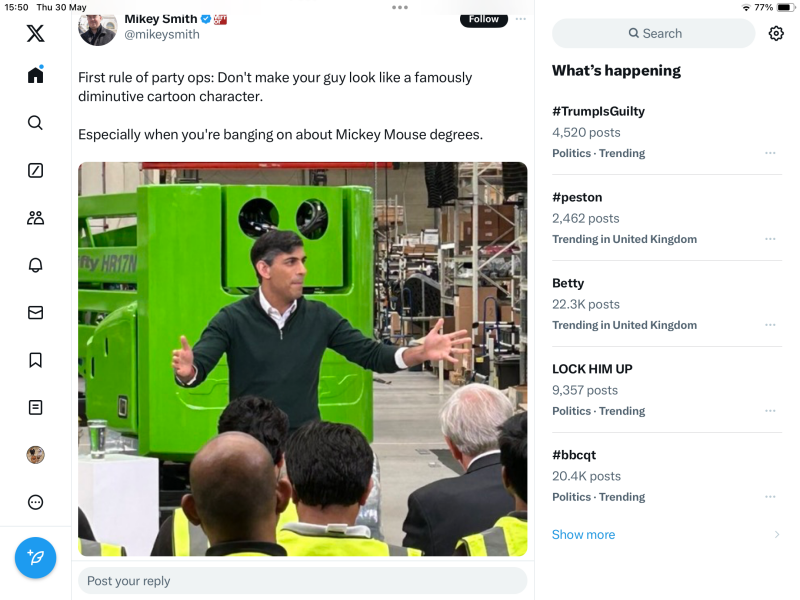 Thread 46 Sunak - don't rain on our parade