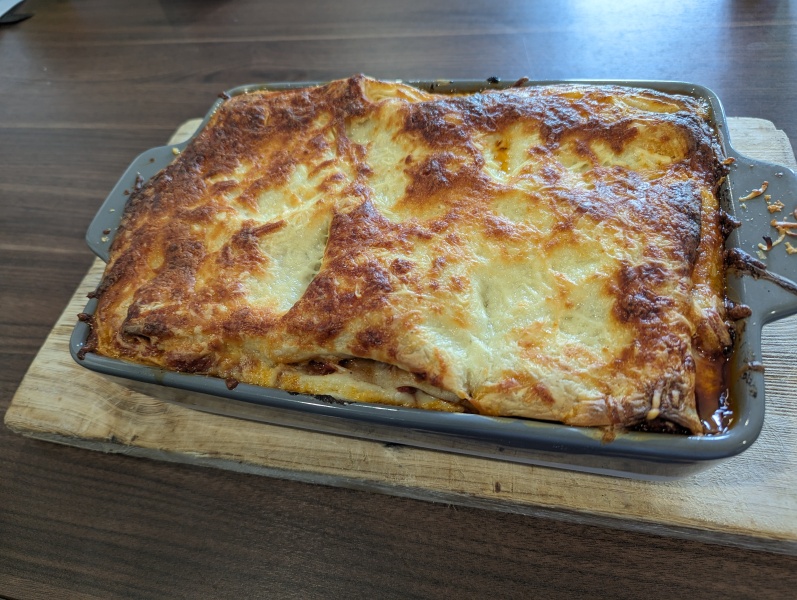 Homemade lasagna.