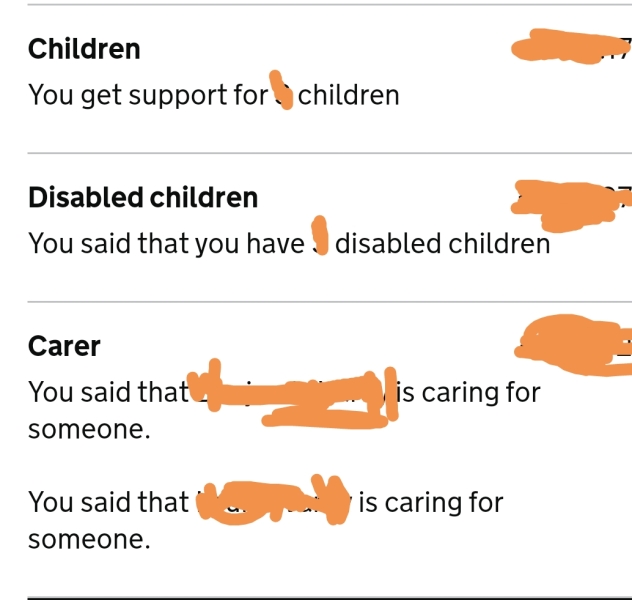 Question about universal credit
