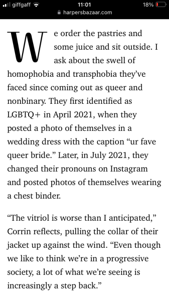 Emma Corrin and 'homophobia'
