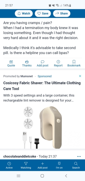 Massively insensitive "sponsored by Mumsnet" ads in the middle of a thread