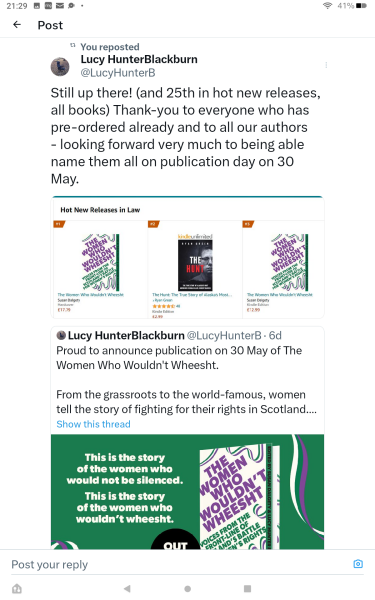 New book coming out! "The Women Who Wouldn't Wheesht"