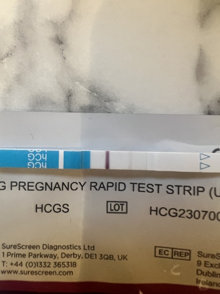 Test too faint for 6 days late for period?