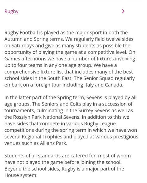 Tiffin boys and rugby