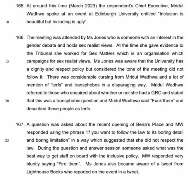 Reports Roz Adams successful in her action against Edinburgh Rape Crisis Centre