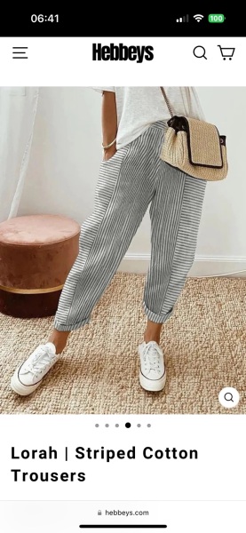 Striped summer trousers