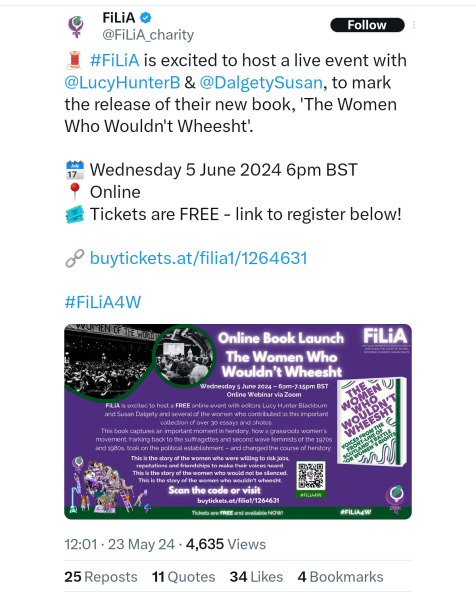 New book coming out! "The Women Who Wouldn't Wheesht"