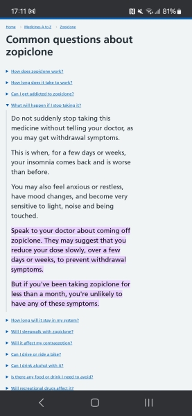 Addicted to Zopiclone