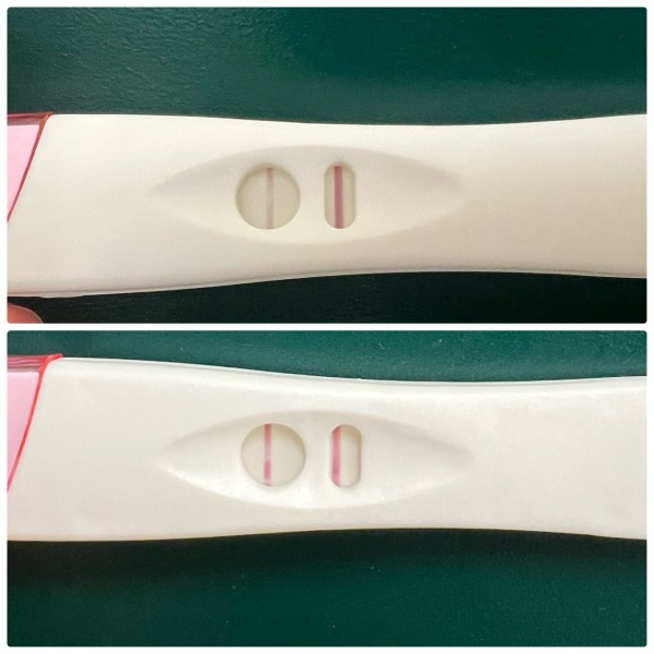8 weeks pregnant but faint line