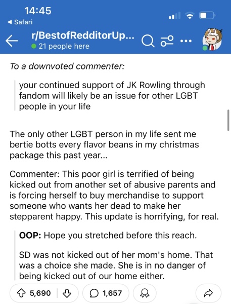 Yet more anti-JKR stupidity on Reddit