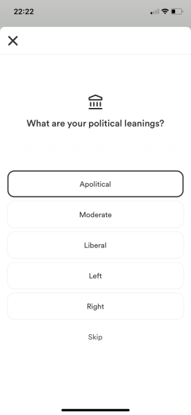 Would you date someone who put 'Right' as their political affiliation on dating app?