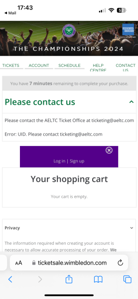 Anyone Heard Back From 2024 Wimbledon Ballot Yet?
