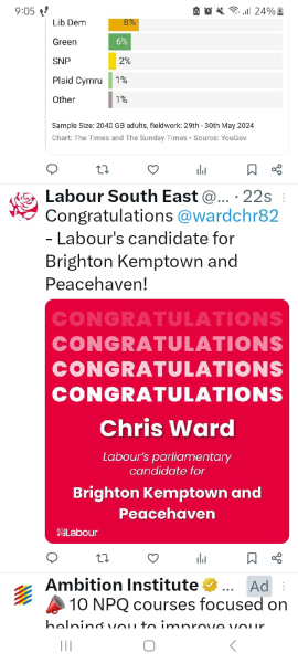 KJK is standing against Lloyd Russell-Mole in the General Election