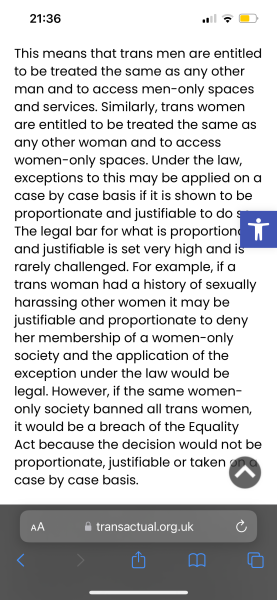 Incorrect guidance on single-sex spaces and gender self-identification - gov.uk asking for examples