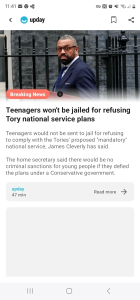 Mandatory National Service for 18 yr olds Sunak decrees