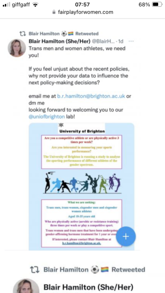 New research regarding transgender athletes