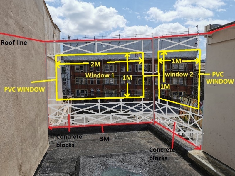 Plans for flat roof extension