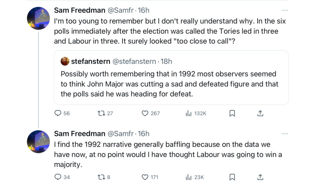 How confident do you feel that the Tories will lose?